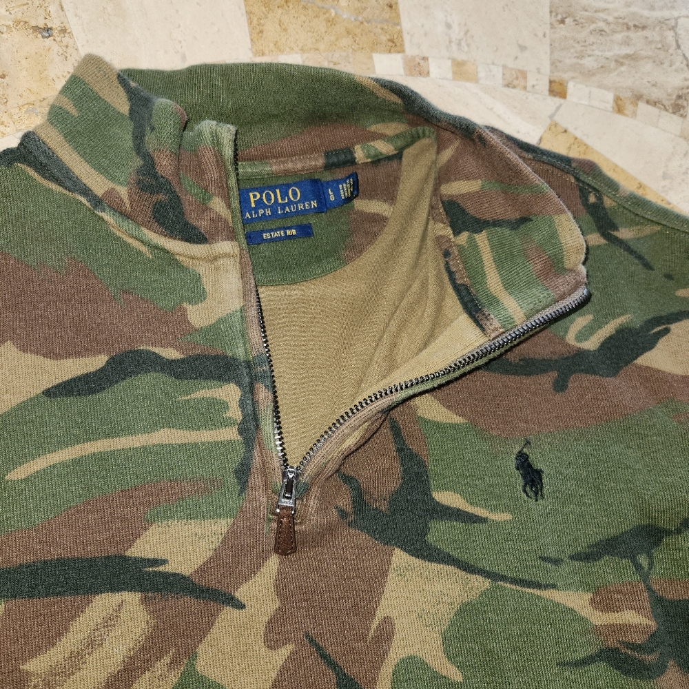 Polo half zip sweater